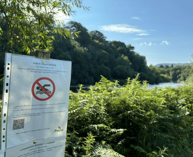 Hay-on-Wye bathing spot closed to swimmer after bugs found