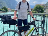 How James pedalled to Perugia for mental health charities