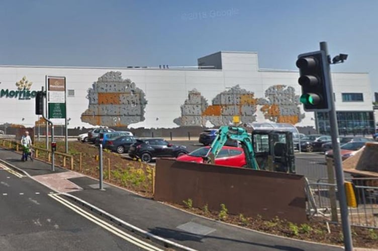 The incident happened in Abergavenny's Morrisons car park.