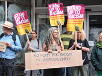 Peaceful protest against racism held in Abergavenny