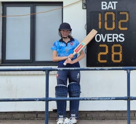 Bella Collett scored Abergavenny CC Women's first ever century