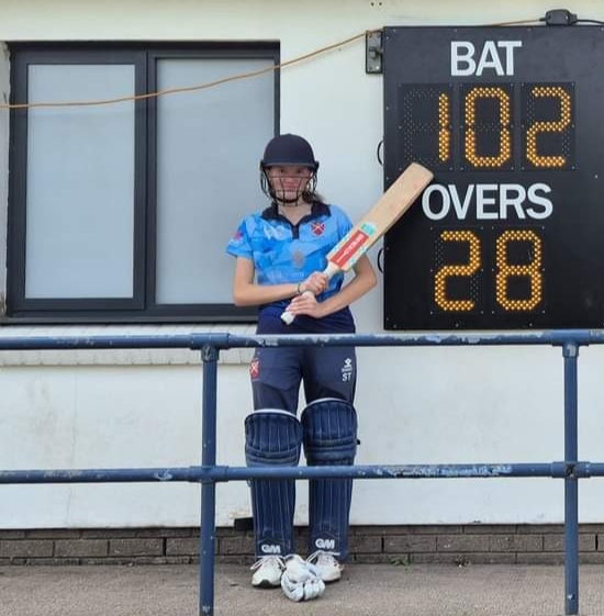Bella Collett scored Abergavenny CC Women's first ever century
