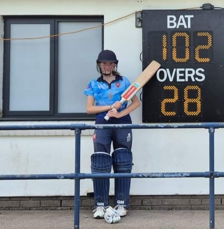 Bella Collett scored Abergavenny CC Women's first ever century