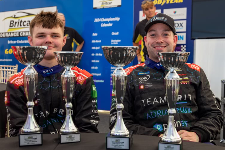 Caleb, left, and Dom Shore, right, celebrate victory last year