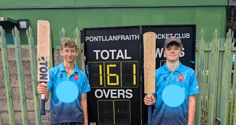 Joe Fairbank and Dylan Bradley shared a 161-run partnership for Abergavenny 4ths