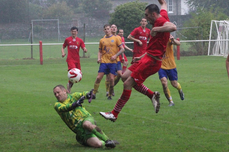 Brecon Corries blitzed Blaenavon Blues 6-1. Photo: Stuart Townsend