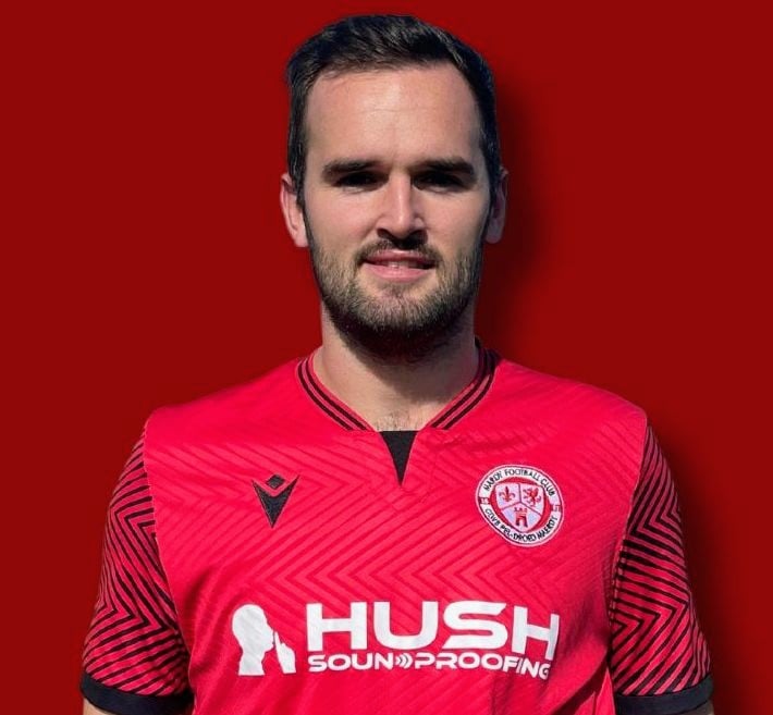 Ellis French scored twice for Mardy against Abercarn in the FAW Trophy. Photo: Mardy AFC