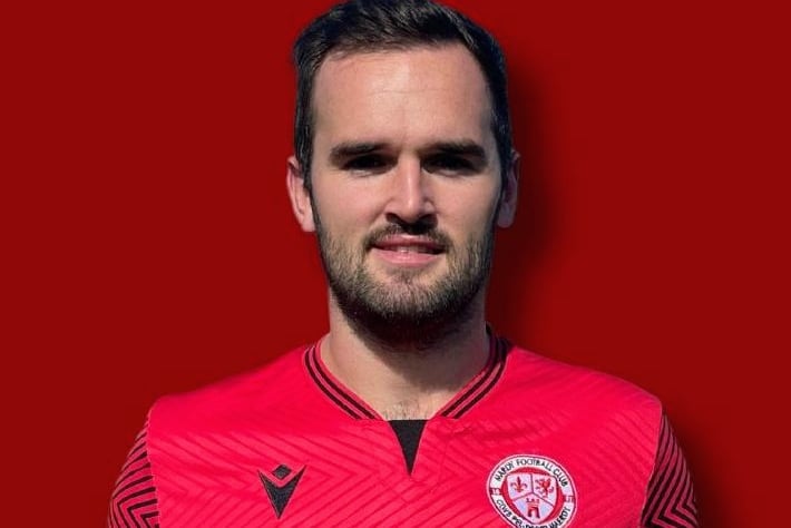 Ellis French scored twice for Mardy against Abercarn in the FAW Trophy. Photo: Mardy AFC