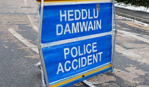 Major A road near Abergavenny closed due to traffic collision