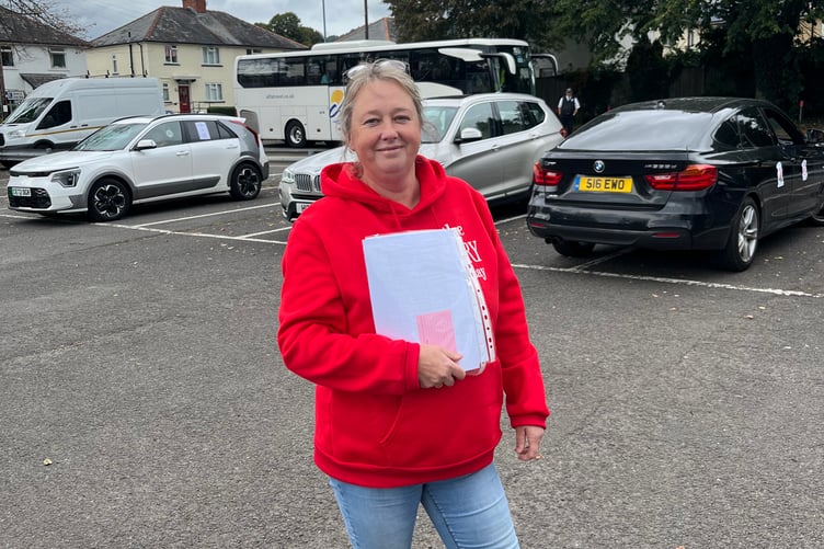 Protester Abergavenny Annette Jones