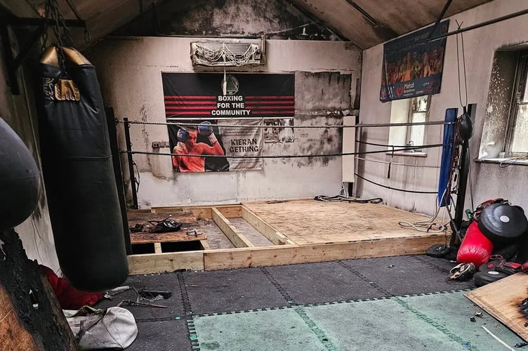 Abergavenny Boxing Club was hit by fire