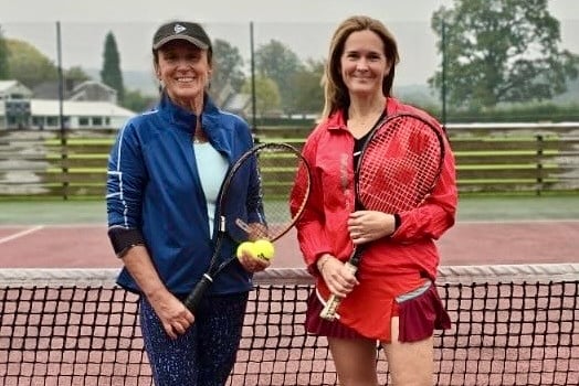 Ladies singles finalists Antonia Lamont and Agi Tyson