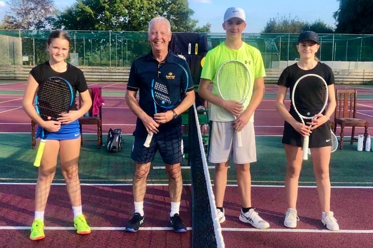 The mixed double finalists at Usk Tennis Club