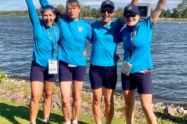 Bonita Birkett, Kathryn Hooton, Liz Lewis and Louise Allison had a successful regatta