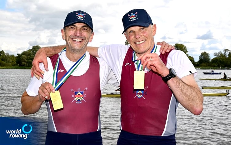 Monmouth RC's Ian Townsend and Nick Hooton with their medals