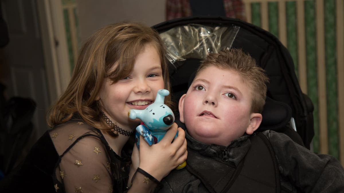 Rio Harrison from Brynmawr his auntie Kelcea, NanNan Amie and Grandad