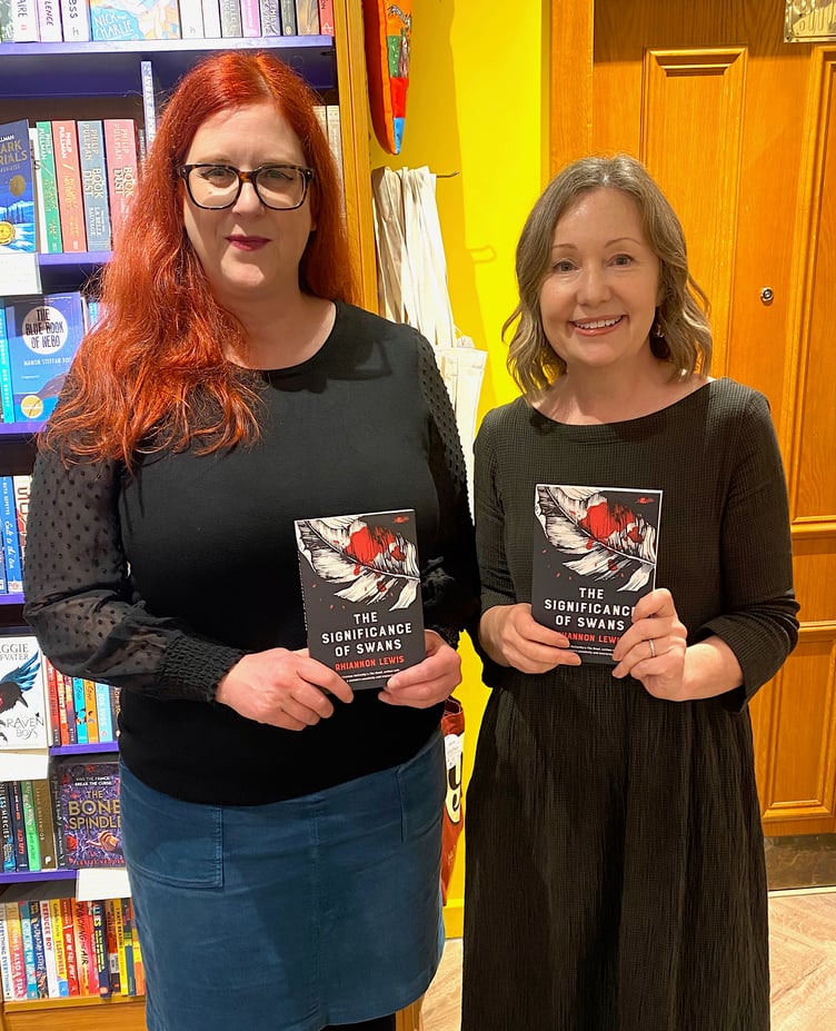 Carolyn Hodges and Rhiannon Lewis, right