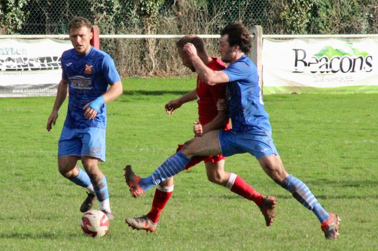 Aber players battle for the bal