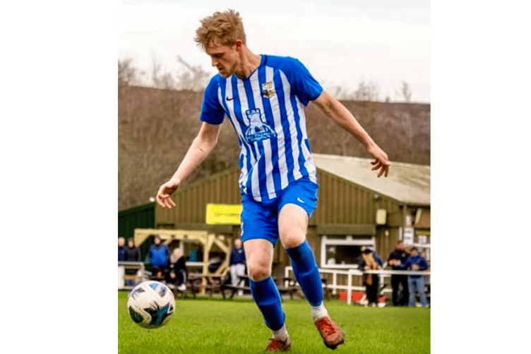 Matt Burns scored for Blaenavon Blues. Photo: Blaenavon Blues FC