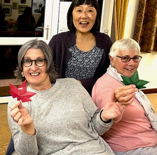 Origami with Keiko at Llantilio Crossenny WI