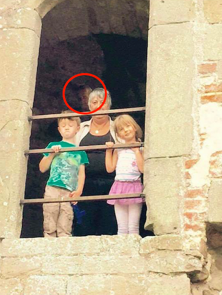 Is this the face of the ghost of Raglan Castle?