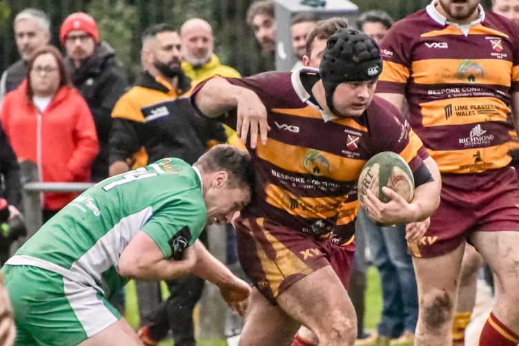 Abergavenny 1st XV led early on, but couldn't douse the Dragons' fire. File photo: Delwyn Edwards