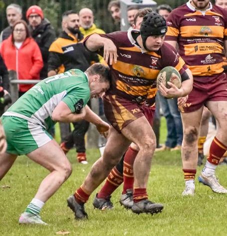 Abergavenny 1st XV led early on, but couldn't douse the Dragons' fire. File photo: Delwyn Edwards