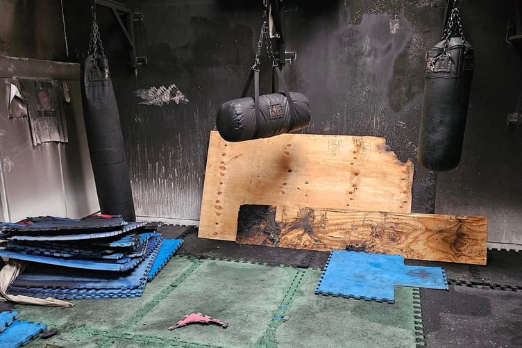 Boxers have had to move out of the blaze-hit Abergavenny club for now