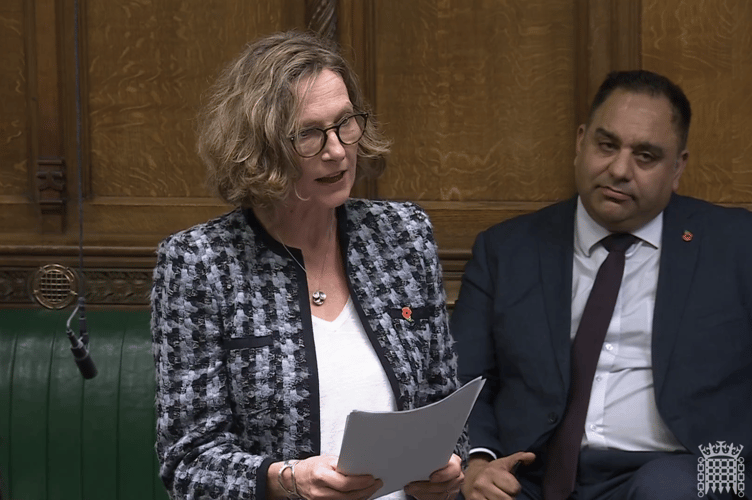 Catherine Fookes addresses the House of Commons