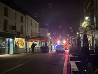 Emergency services on scene of fire in Abergavenny town centre