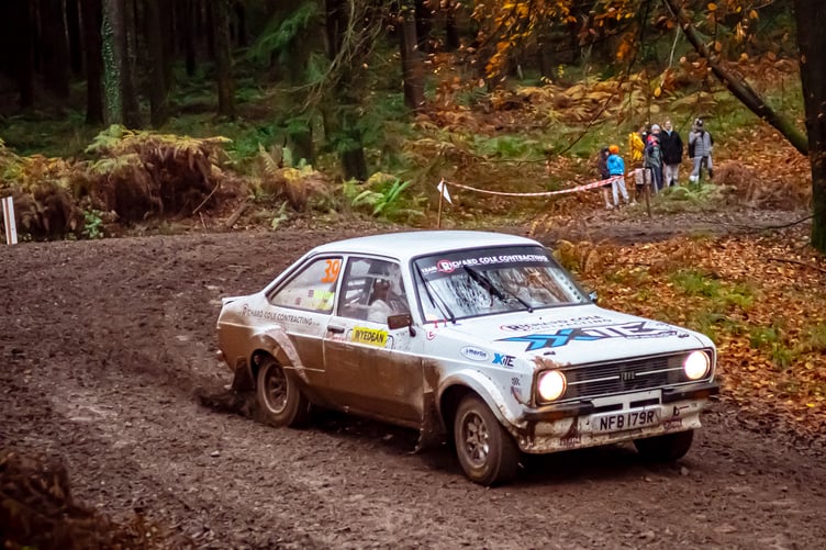 Event sponsor Rich Cole and Jemma Taylor in last year's Wyedean Stages