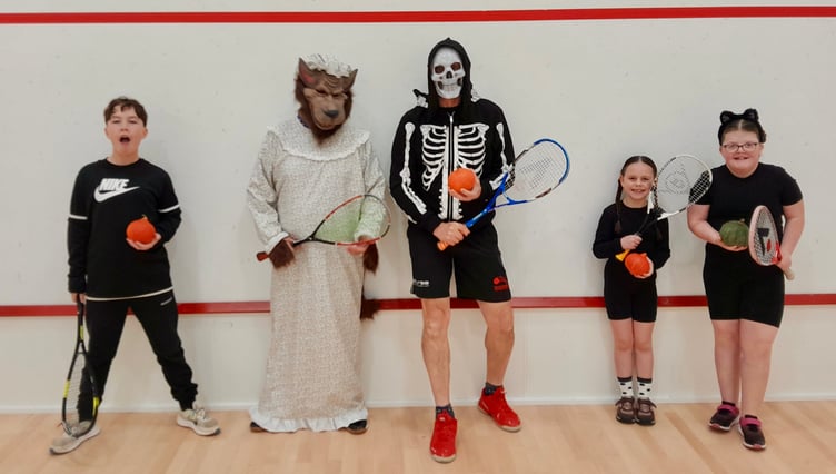 Abergavenny Squash Club players dared to scare