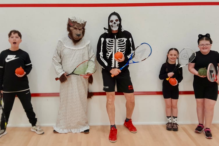 Abergavenny Squash Club players dared to scare