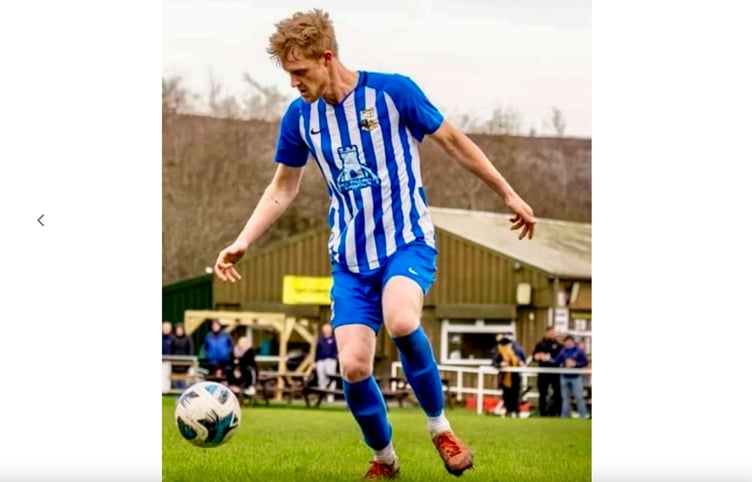 Matt Burns fired two for Blaenavon Blues. Photo: Blaenavon Blues FC
