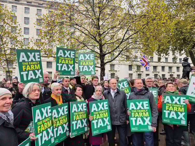 Mr Chadwick with Liberal Democrat leader Sir Ed Davey and other Lib Dem MPs
