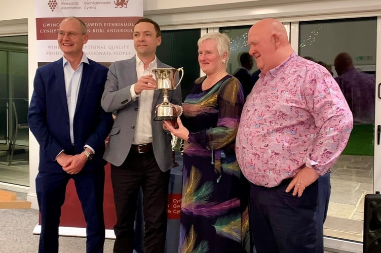 Husband and wife team Robb and Nicola Merchant struck gold at this year's Welsh Wine Awards.