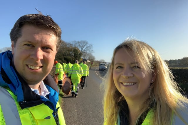 Councillors lead a community litterpick on old Raglan road