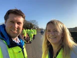 Councillors lead a community litterpick on old Raglan road