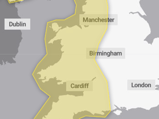 Yellow weather warning issued for the weekend