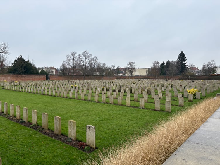 The WWI cemetery at Arras in northern France