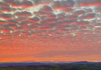 A stunning red sky at night on Christmas Day