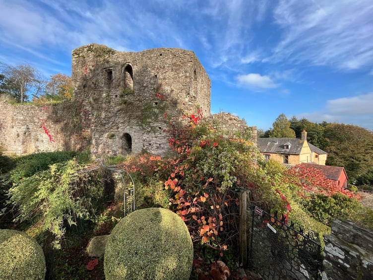 Usk Castle's gardens are beautifully looked after