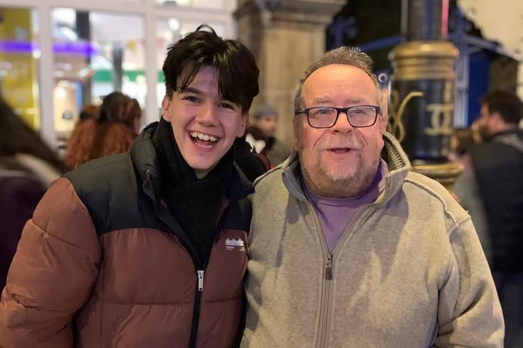 Mayhem director Andrew Griffiths with Josh Graham after watching him perform in the West End