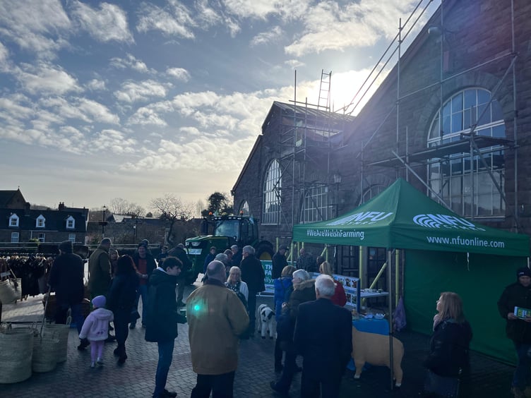 Farmers protest at abergavenny