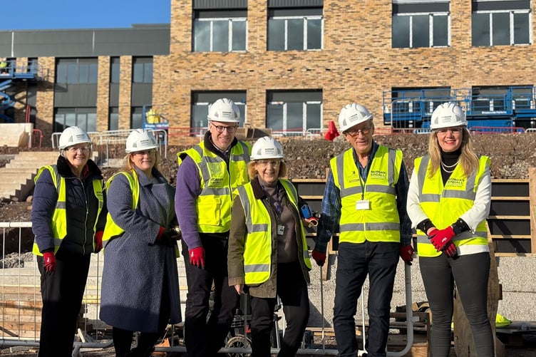 Laura Anne Jones (CON, South Wales East) visits the new King Henry VIII 3-19 School with Cllr Louise Brown, Hannah Jarvis, Cllr Paul Pavia, Cllr Penny Jones and Cllr Phil Murphy.