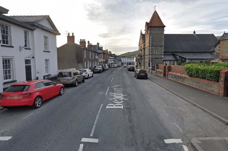 The A40 (Beaufort Street) through Crickhowell