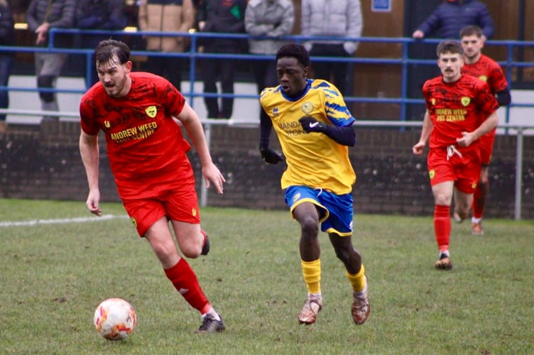 Goalscorer Ndure gives chase