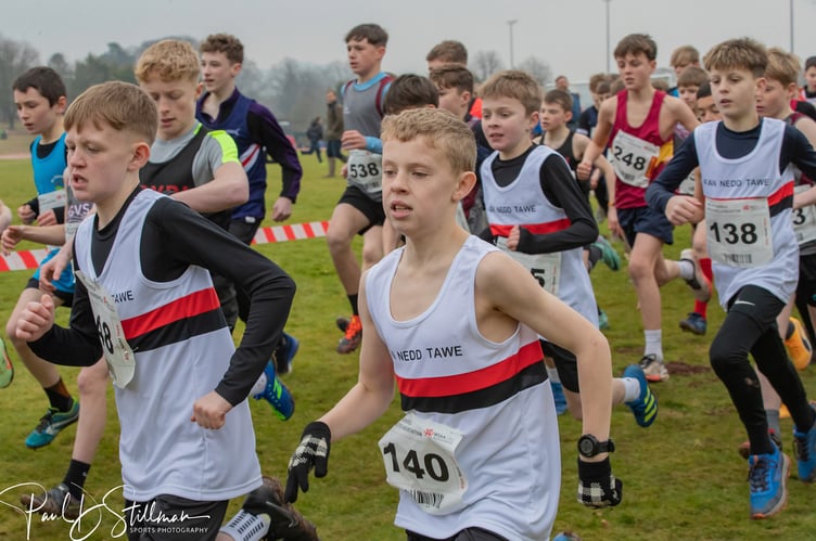 Runners set off at the Welsh Schools' Cross Country Championships in Brecon