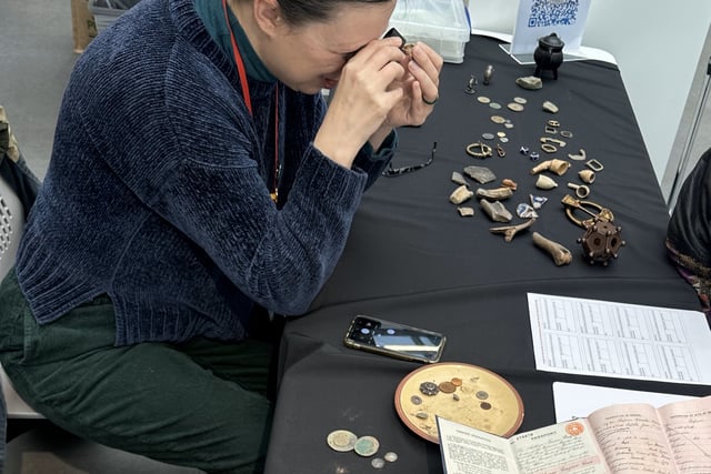 Amateur archaeololgists take their best finds to be valued