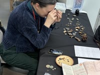 Amateur archaeololgists take their best finds to be valued